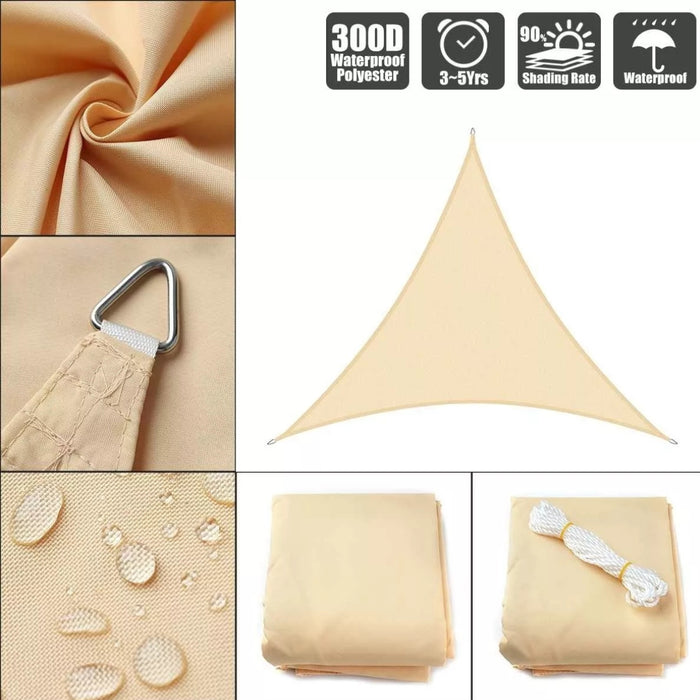 Carpa Camping Vela Sombreadora Toldo Triangular Vela 3x3x3 mts