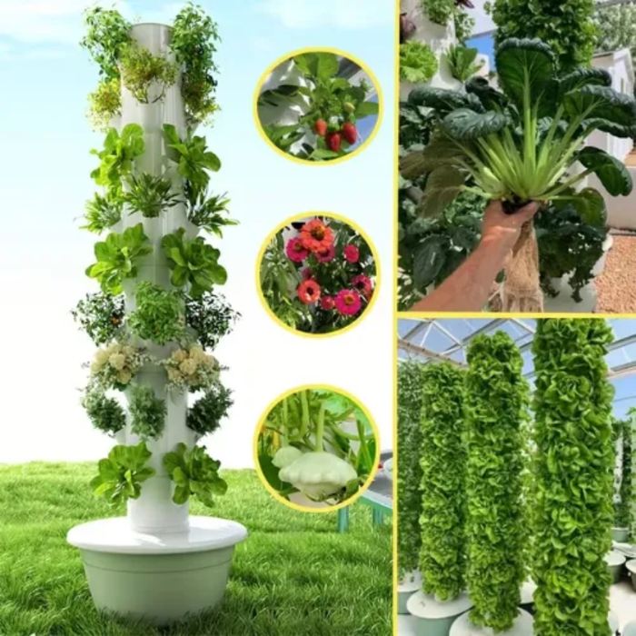 Torre Cultivo Hidroponico Vertical Altura Ajustable 9 Nivele