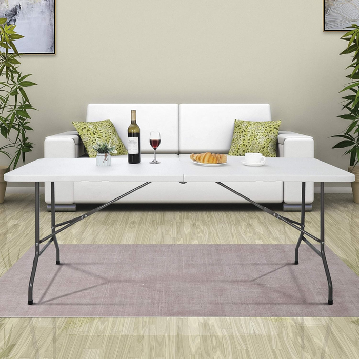 Mesa Plegable Terraza Maleta Portatil Camping Jardin 180x70