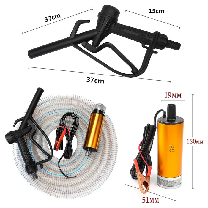 Kit Bomba Trasvasije Diesel 12v Pistola Manguera 4m Parafina