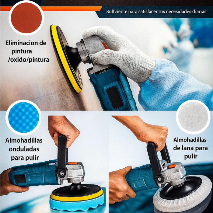 Pulidora Lijadora Inalambrica 21v Portátil 2 Batería 380w