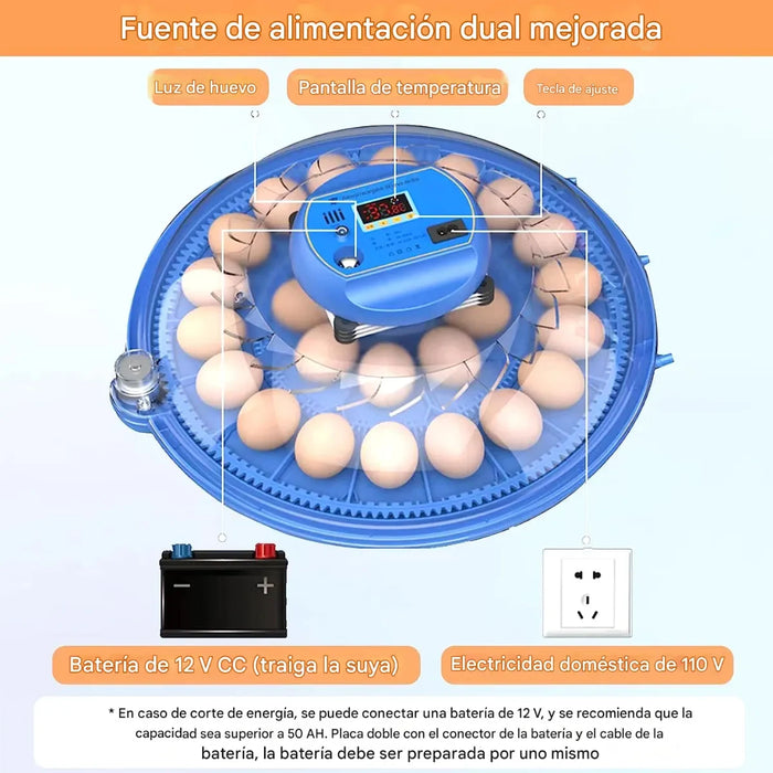 Incubadora Automática Digital Aves 26 Huevos 220v Encubadora