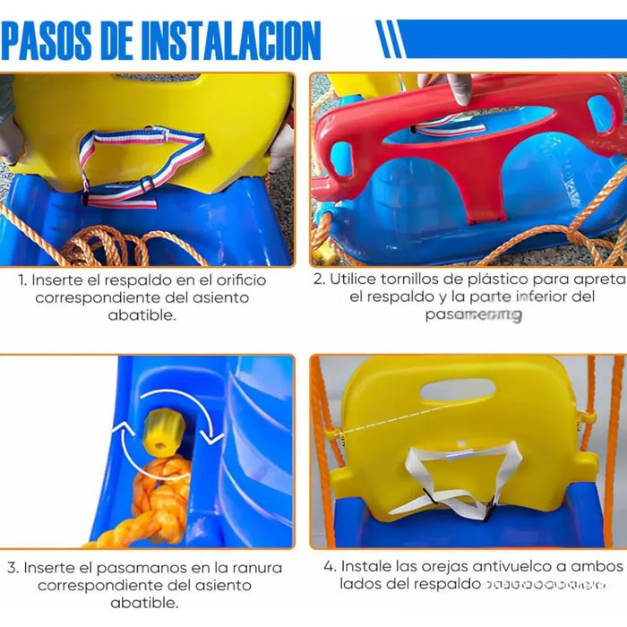 Columpios Infantiles Asiento Columpio Terraza Ajustable 3en1