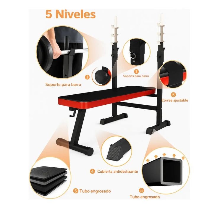 Press Banca Abdominal Reclinable 5 Nivele Banco Multifuncion
