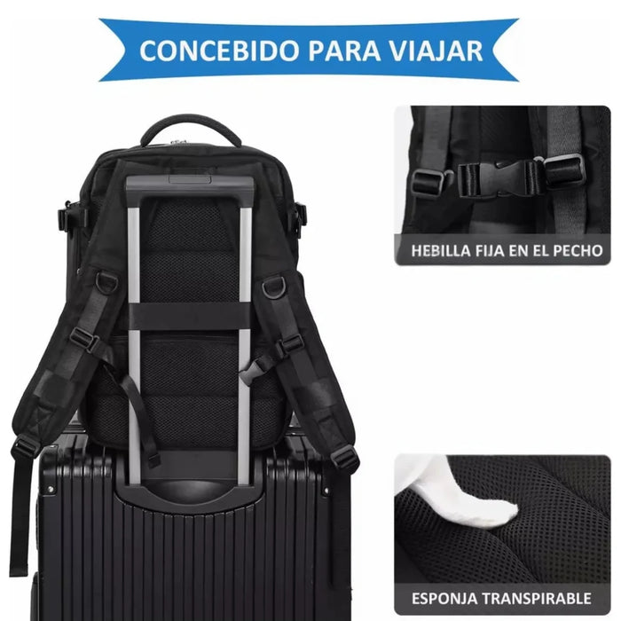 Mochila Viaje Carry On Equipaje Cabina Bolso Usb Avion Viral