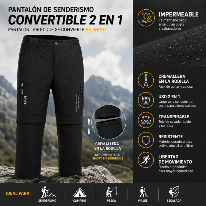 Pantalon Softshell Termico Impermeable Para Trekking Outdoor