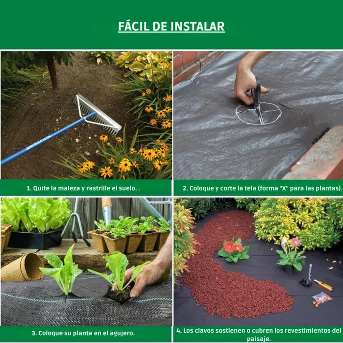 Malla Antimaleza Ground Cover Lona Antimaleza Negro 1*100mts