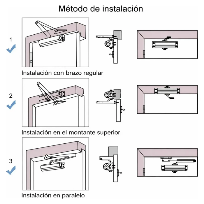 Brazo Hidraulico Puerta Cierra Puertas Automatico 80 A 110kg