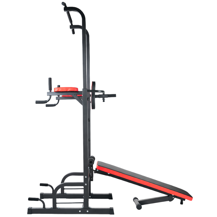 Multigimnasio Barra Multifuncional Dominadas Entrenamiento Negro Negro/rojo