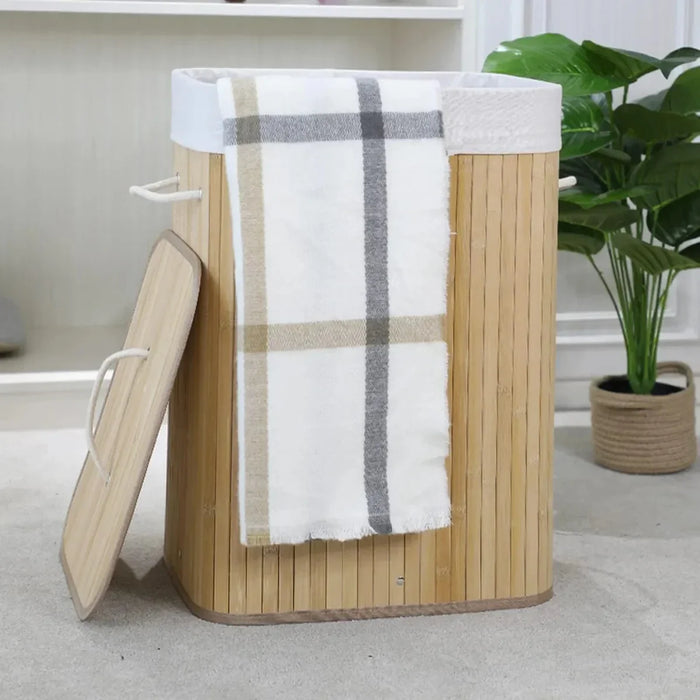 Canasto Cesto De Ropa Tapa Canasto Plegable Organizador Baño