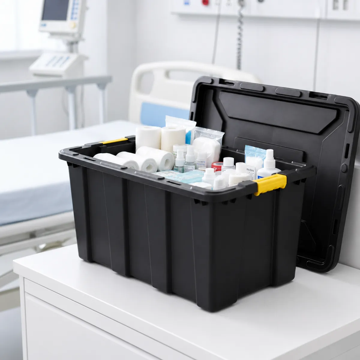 Caja Organizadora Herramientas Baul Apilable Abs 100 Litros
