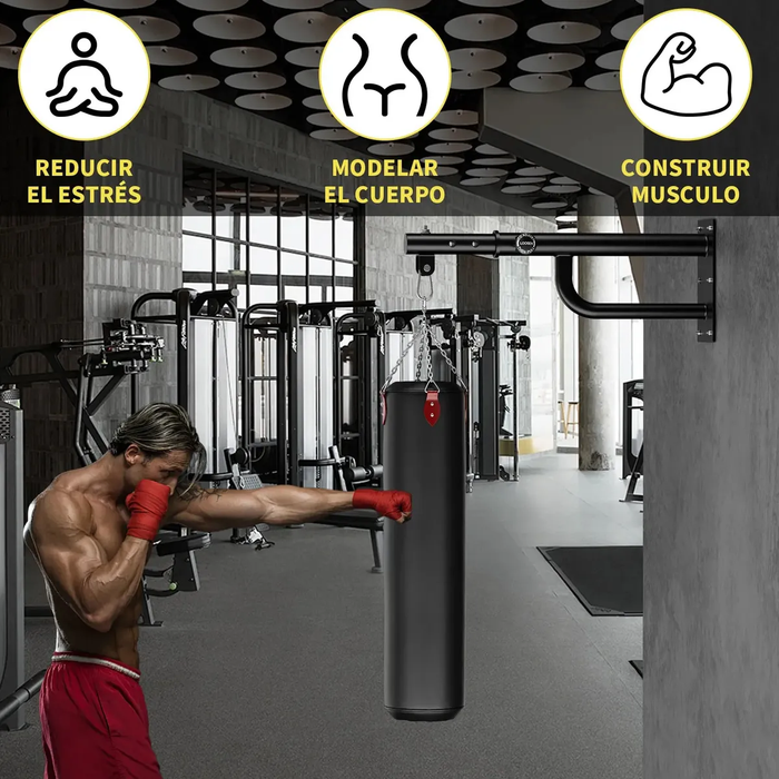 Soporte De Pared Saco De Boxeo 150kg Estirable Ejercicio