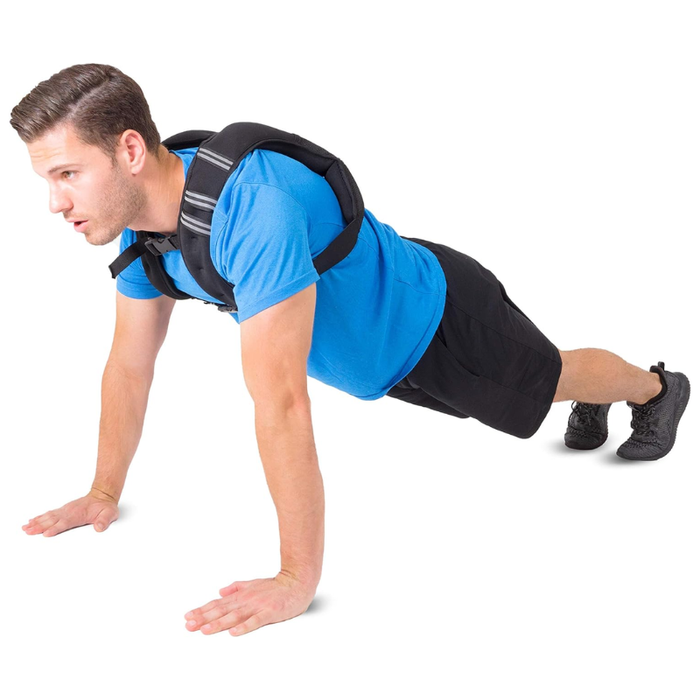 Chaleco Peso Ajustable Crossfit Reflectante Ejercicios Negro