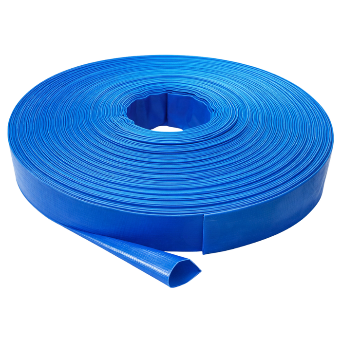 Manguera Plana Motobomba Pvc 4 Bar Riego Layflat 2 50mts Azul