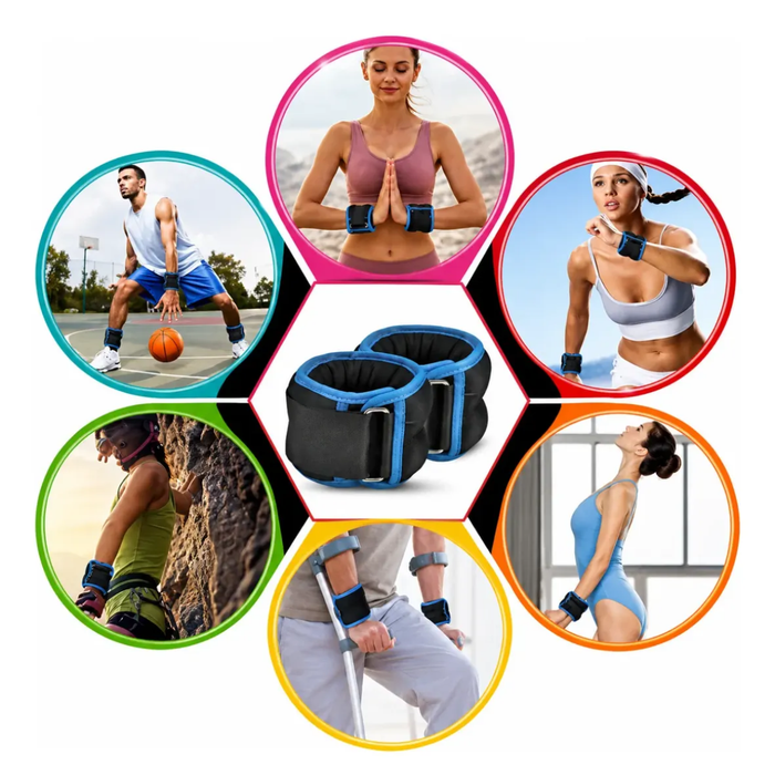 Par Pesas Tobillera Fitness Gym Muñecas 0.75kg / 1.5kg Par