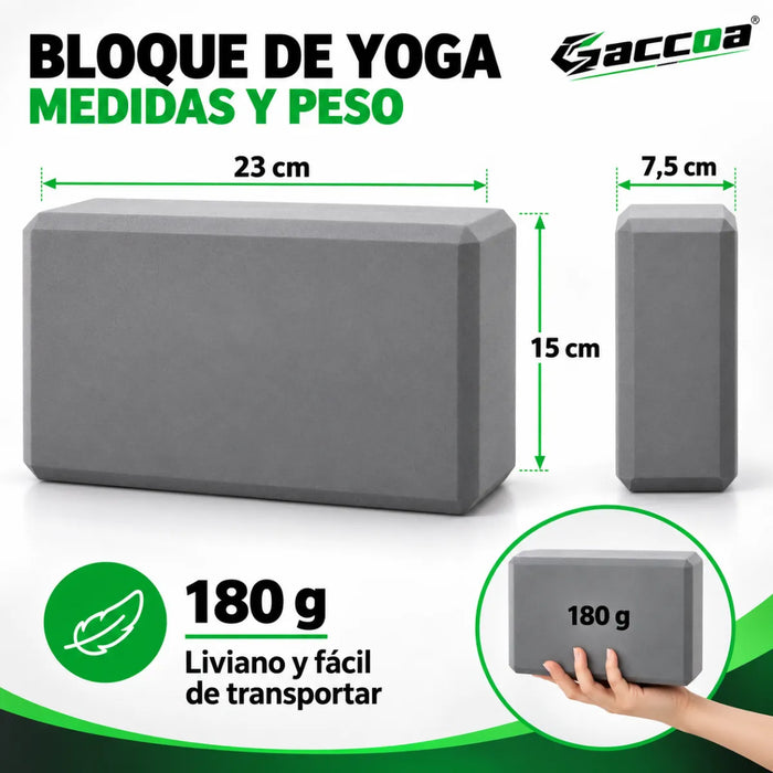 Ladrillo De Yoga Bloque Goma Eva Ejercicios Fitness Pilates