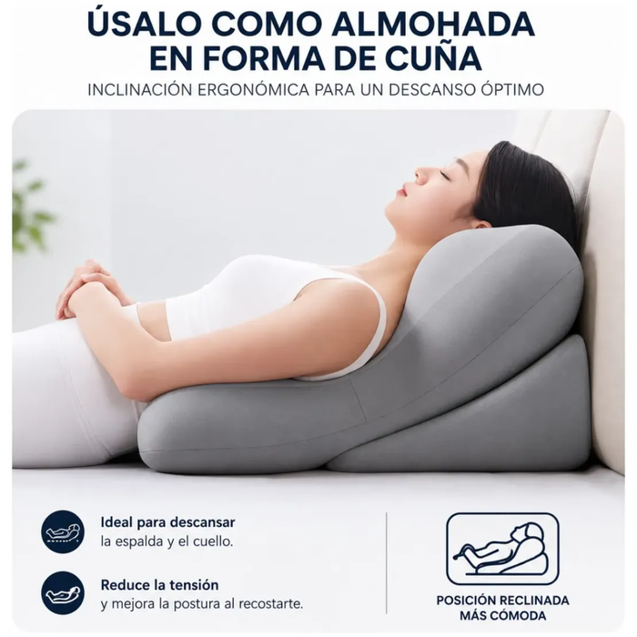 Cojin Respaldo Lumbar Ergonomico Memory Corrector De Oficina