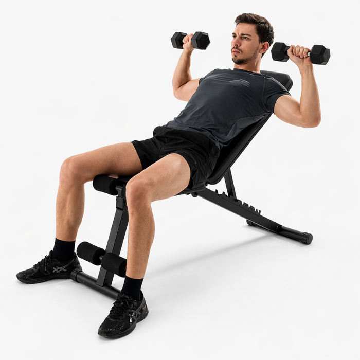 Banco Abdominale Plegable Ajustable Multifuncional Gym 120kg
