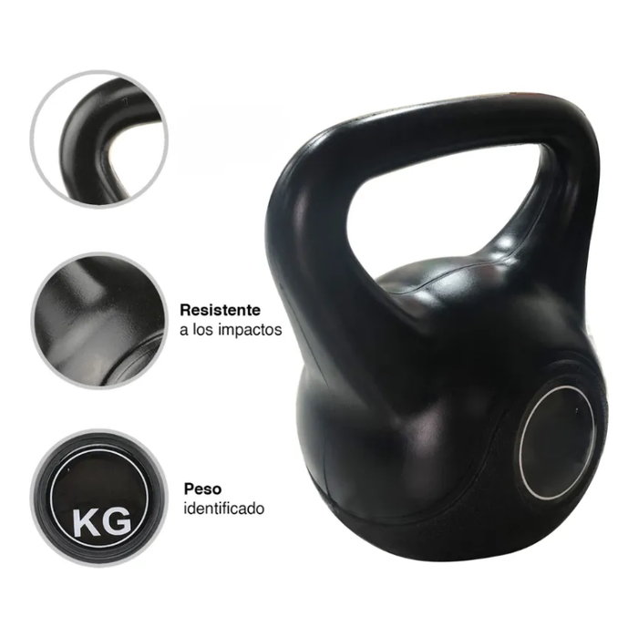 Pesa Kettlebell Rusa Entrenamiento Fitness Crossfit Gym Negro