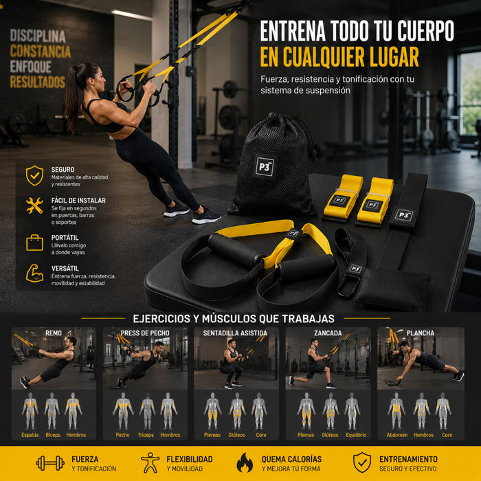 Bandas De Ejercicio De Suspensión Entrenamiento Crossfit Gym