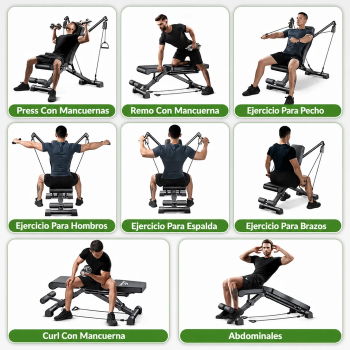 Banca Multifuncional Banca Pesas Plegable Gym Ejercicio 13-1