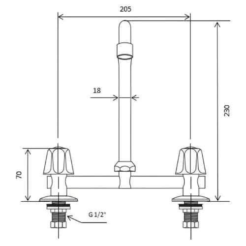 Llave De Lavaplato Grifo Lavaloza Mezclador 2 Comando Cocina