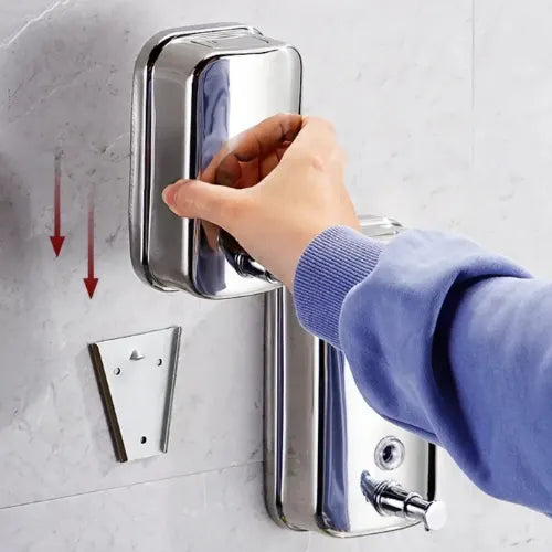 Dispensador Jabon Liquido Manual Jabonera Acero Baño 1000ml