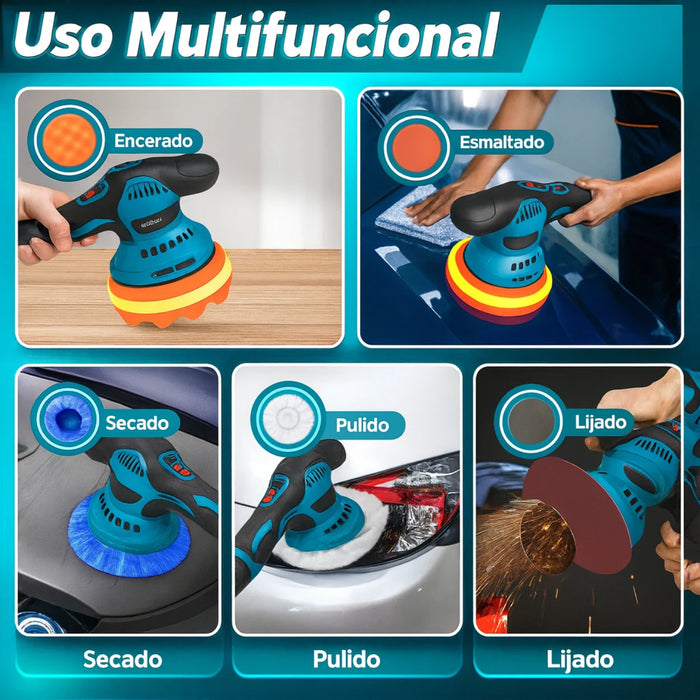 Pulidora Lijadora Inalambrica 21v Portátil 2 Batería 380w