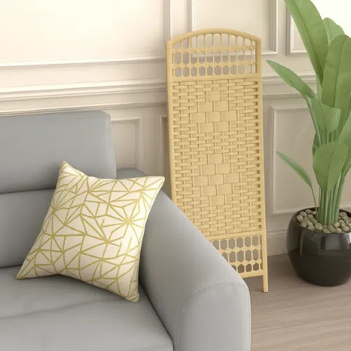 Biombo Separador De Ambientes Divisor Con 4 Paneles Plegable