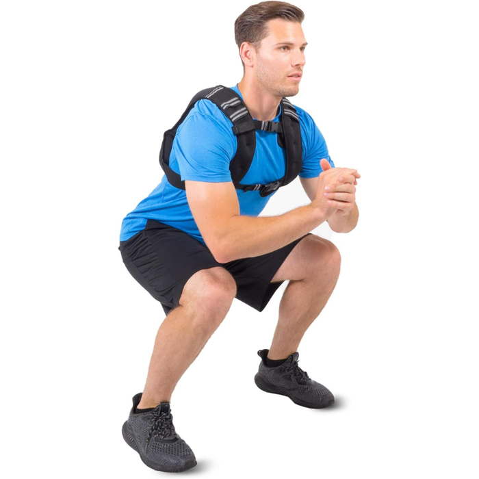 Chaleco Peso Ajustable Crossfit Reflectante Ejercicios Negro