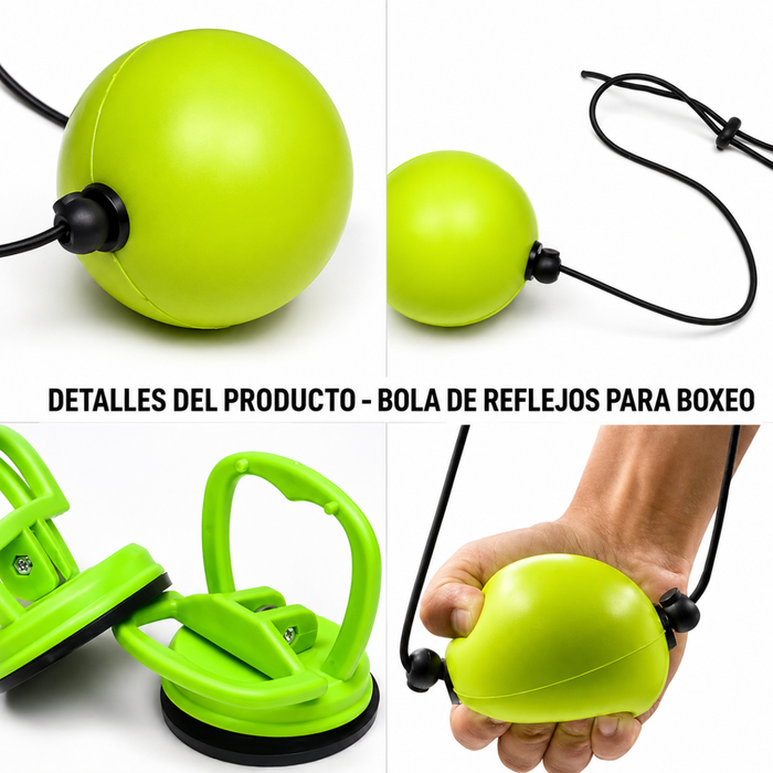 Pelota Entrenamiento Ventosa Para Boxeo Ajustable Reflejos