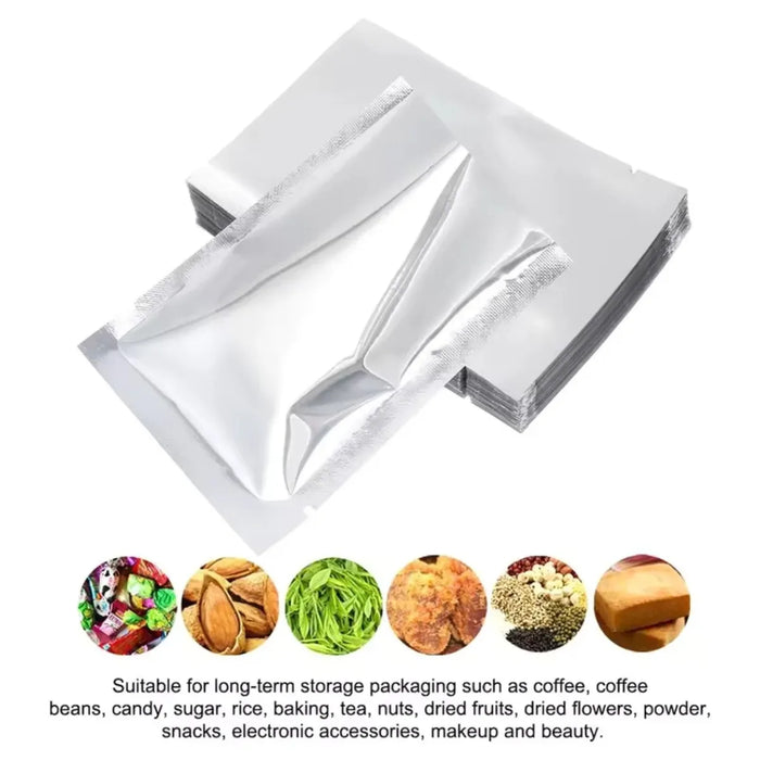 Set 100 Bolsas Papel De Aluminio Sellado Al Vacío 39x28cm