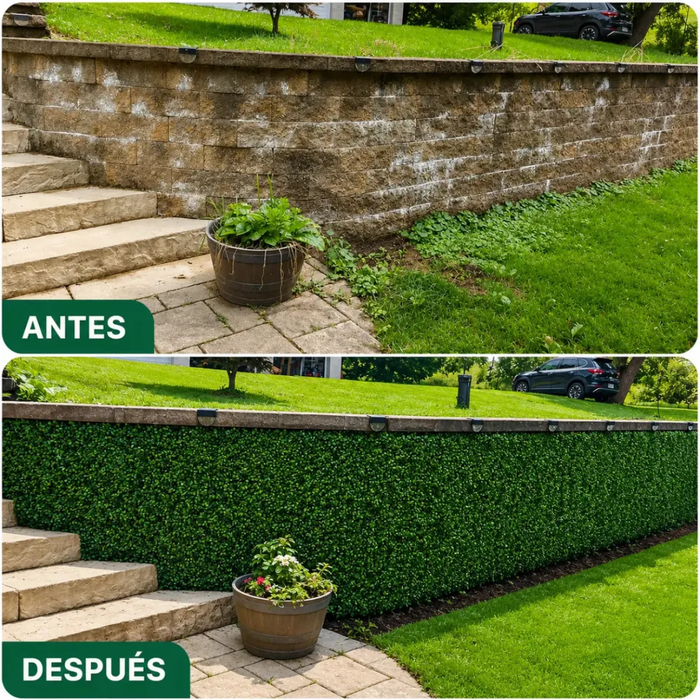 X10 Jardin Vertical Muro Palmeta Artificial Trebol 60x40 Cm Rectangula