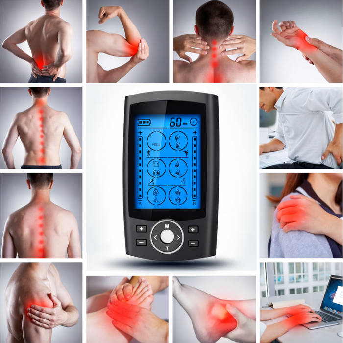 Masajeador Electroestimulador Portatil Tens Electroterapia Negro