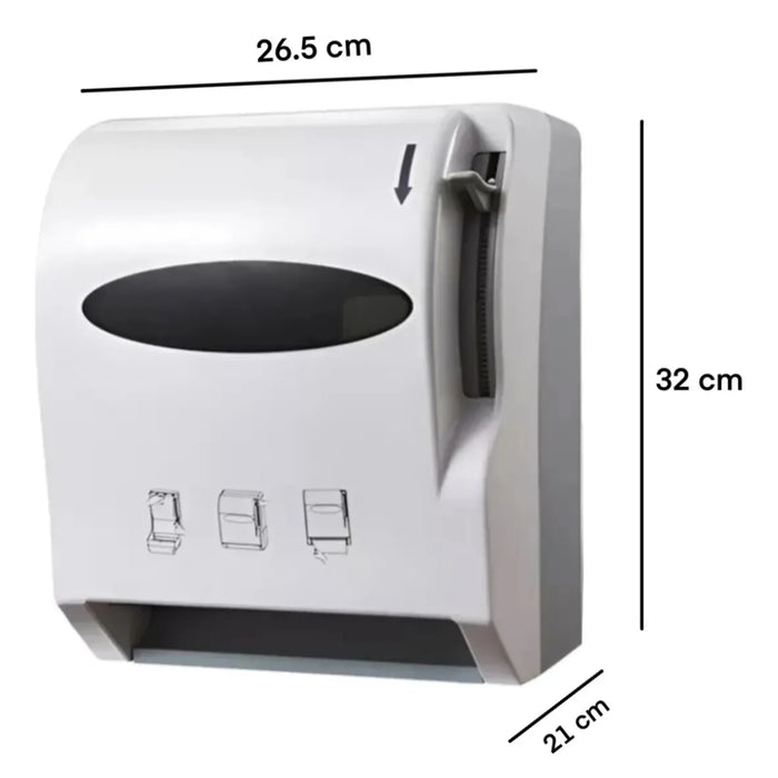 Dispensador Toalla Papel Higiénico Hoja Palanca Baño 200mts