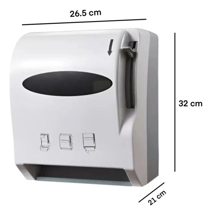 Dispensador Toalla Papel Higiénico Hoja Palanca Baño 200mts