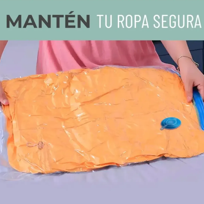 X8 Bolsas Vacio Compresion Bolsa Guardar Ropa 70x100 + Bomba