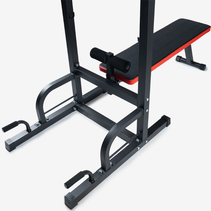 Multigimnasio Barra Multifuncional Dominadas Entrenamiento Negro Negro/rojo