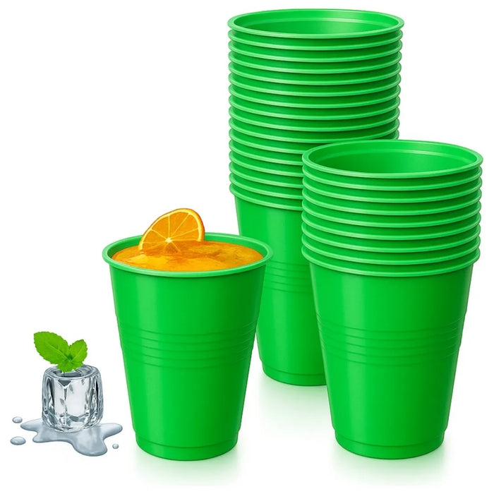 Set 50 Vaso Desechable Grande Fiestas Plasticos Vasos 400 Ml