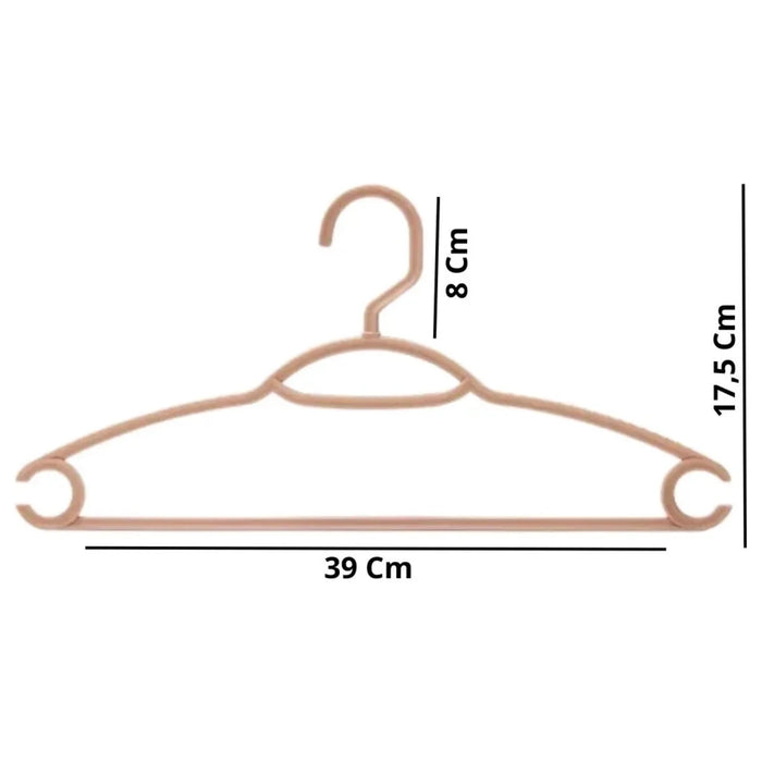 Pack X10 Colgadores De Ropa Percha Antideslizante Ganchos