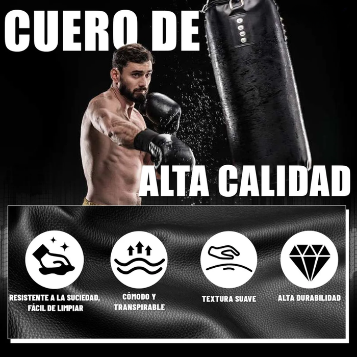 Guantes De Boxeo Profesional Entrenamiento Velcro Mma 12 Oz 12 Oz Negro