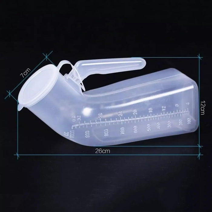 Pato Urinario Masculino Portatil Tapa Adulto Pelele 1000 Cc