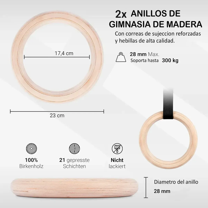 Anillas Olimpicas Hebillas Metalicas De Crossfit Calistenia