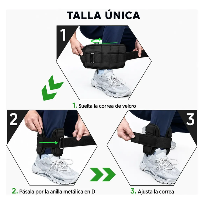 Par Pesas De Tobillo Fitness Gym Tobillera Peso 1.5kg / 3kg