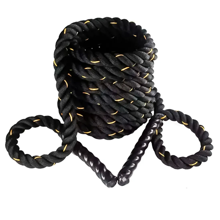 Cuerda Crossfit Correa Profesional Gym Batle Rope 5mmx12mts Negro