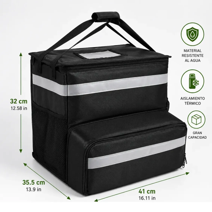 Bolso Termico Mochila Termica Delivery Expandible Repartidor