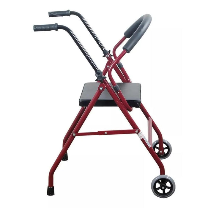 Andador Burrito Plegable Asiento 2 Ruedas Adulto Ortopedico