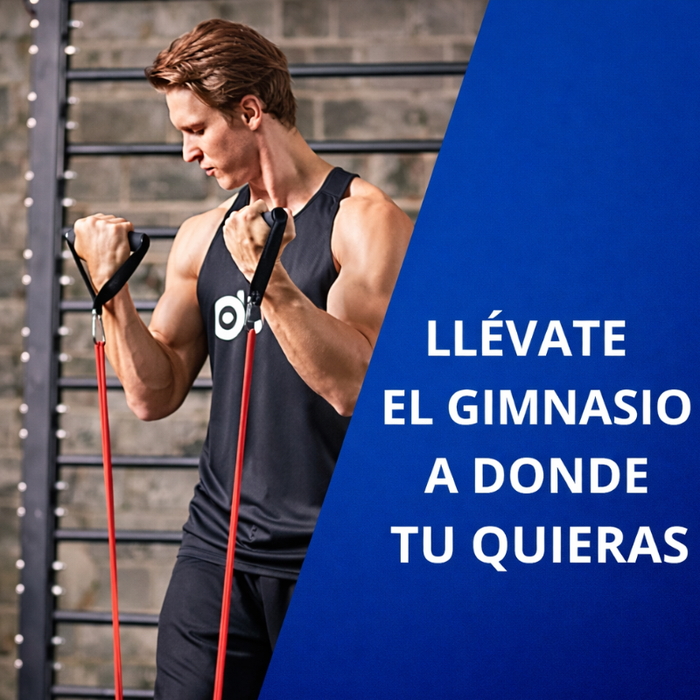 Bandas Elasticas Resistencia Fitness + Correa De Ejercicios Variado