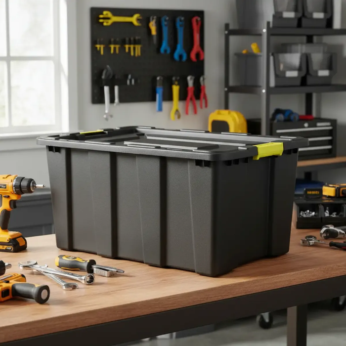 Caja Organizadora Herramientas Baul Apilable Abs 100 Litros