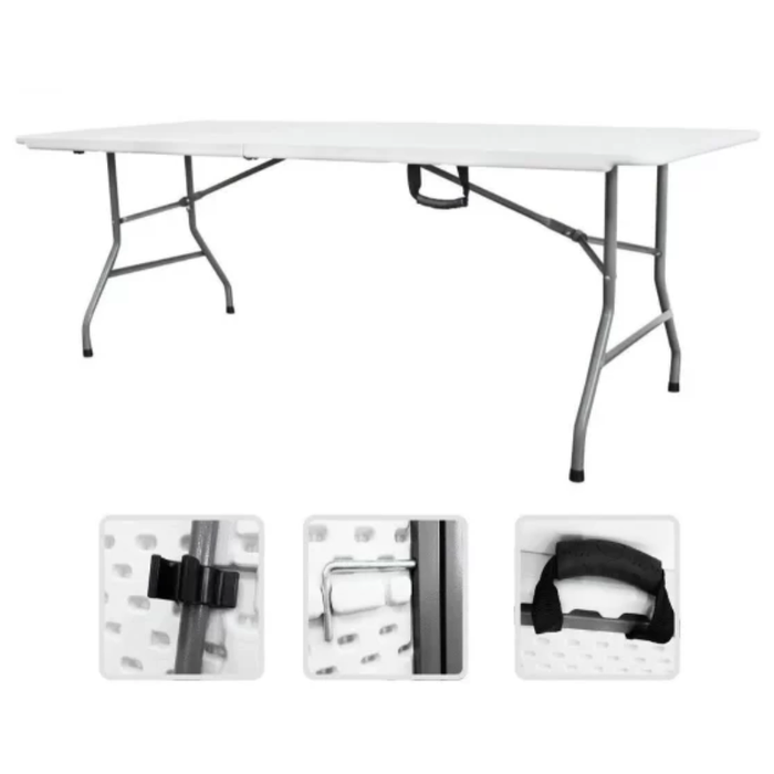 Mesa Plegable Terraza Maleta Portatil Camping Jardin 180x70